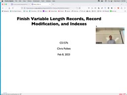 05 Feb 8 Finish Variable Record Formats, Basic operations on tables[Video]