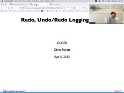 17 Apr 5 Redo and Undo-Redo Logging[Video]