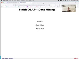 26 May 8 Finish OLAP - Data Mining[Video]