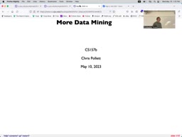 27 May 10 More Data Mining[Video]