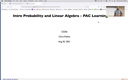 03 Aug 30 Intro to Probability, PAC-Learning, Linear Algebra[Video]