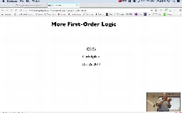 15 Oct 25 First Order Logic[Video]