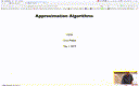24 May 1 Approximation Algorithms[Video]
