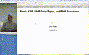 07 Feb 22 Finish CSS Start PHP[Video]