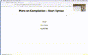 03 Aug 30 More on Compilation - Start Syntax[Video]