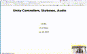 22 Apr 24 Unity Controllers - Skyboxes - Audio[Video]