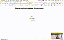 06 Feb 13 More Multithreaded Algorithms[Video]