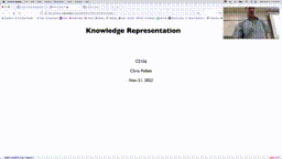 24 Nov 21 Knowledge Representation[Video]