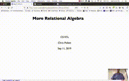 06 Sep 11 More relational Algebra[Video]