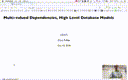 12 Oct 10 Multivalued Dependencies - High Level Data Models[Video]