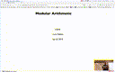 17 Apr 8 Modular Arithmetic[Video]
