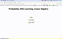 02 Aug 30 Probability - PAC Learning - Linear Algebra [Video]