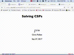 09 Sep 27 Solving CSPs[Video]