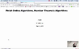 15 Mar 21 Finish Online Algorithms[Video]