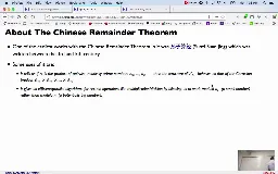 18 Apr 9 Chinese Remaindering RSA[Video]