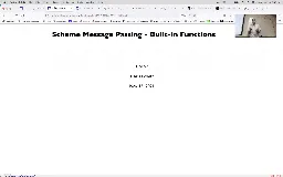 22 Nov 15 Scheme Message Passing - Built-in Functions[Video]