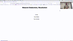 16 Oct 24 Natural Deduction and Resolution[Video]