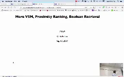 07 Sep 17 More VSM - Proximity - Boolean Retrieval[Video]