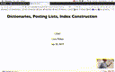 11 Sep 30 Dictionaries - Posting Lists - Index Construction[Video]