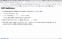 11 Sep 28 Constraint Satisfaction Problems[Video]
