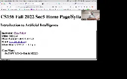 01 Aug 22 Syllabus Intro to AI[Video]