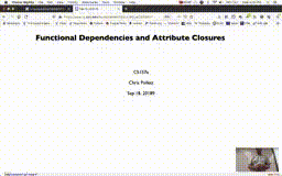 08 Sep 18 Functional Dependencies and Attribute Closures[Video]