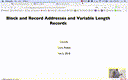 04 Feb 5 Block and Record Addresses - Variable Length Records[Video]