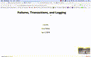 16 Apr 2 Failures Transactions Logging[Video]