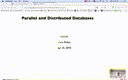 23 Apr 25 Parallel and Distributed Databases[Video]