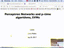 08 Sep20 Perceptron Networks and p-time algorithms - SVMs[Video]