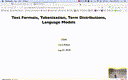 02 Aug 27 Text Formats Tokenization Term Distributions Language Models[Video]