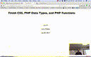 07 Feb 20 Finish CSS Start PHP[Video]