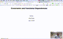 07 Sep 17 Constraints and Functional Dependencies[Video]
