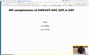 21 Apr 22 NP-Completeness of Circuit-SAT SAT 3SAT[Video]
