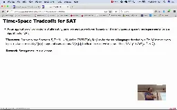 18 Apr 12 Timespace Tradeoffs[Video]