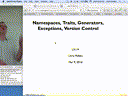 12 Mar 9 Namespaces Traits and Exceptions[Video]