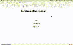 11 Sep 28 Constraint Satisfaction Problems[Video]