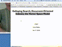06 Feb 17 Galloping Search Doc Oriented Indexes VSM[Video]
