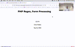 10 Sep 26 PHP Regex Form Processing[Video]