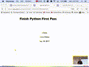 06 Sep 18 Finish Python First Pass[Video]