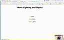 13 Mar 11 More Light and Optics[Video]