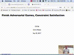 08 Sep 25 Finish Adversarial Games, Constraint Satisfaction[Video]