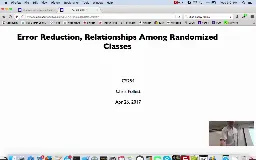 22 Apr 26 Error Reduction and Containments -- Incomplete[Video]