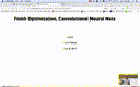 18 Nov 13 Finish Optimization CNNs[Video]