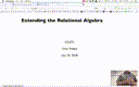 17 Oct 29 Extending Relational Algebra[Video]