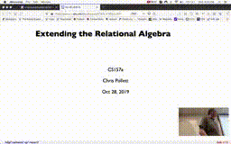 17 Oct 28 Extending the Relational Algebra[Video]