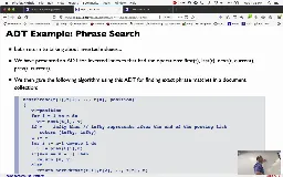 06 Sep 11 Galloping Search - Document Oriented Indexes[Video]