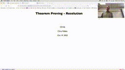 15 Oct 19 Theorem Proving[Video]