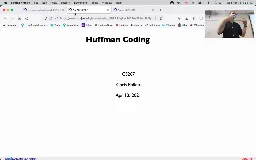 19 Apr 13 Huffman Coding[Video]