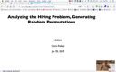 02 Jan 30 Analysing the Hiring Problem - Random Permutations[Video]